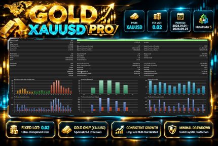 Gold XAUUSD Pro by MQLEXP — promotional product artwork, first view